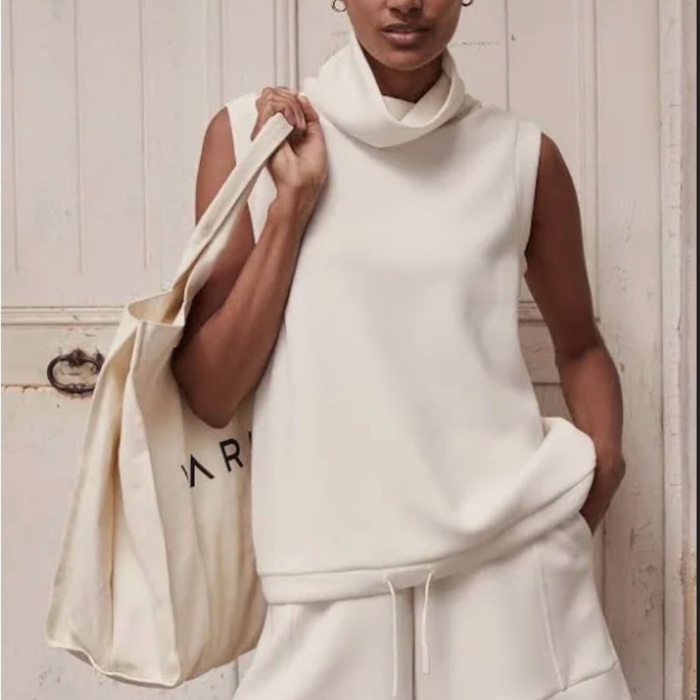 Varley Leigh High Neck Sleeveless Turtleneck Tank - M